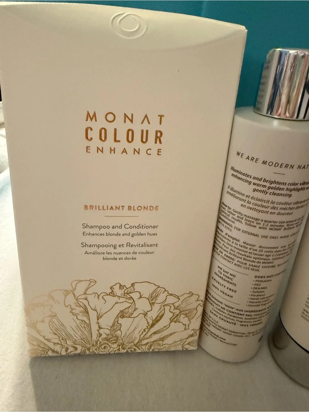 Authentic MONAT Colour Enhance Brilliant Blonde Shampoo & Conditioner